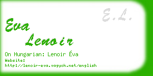 eva lenoir business card